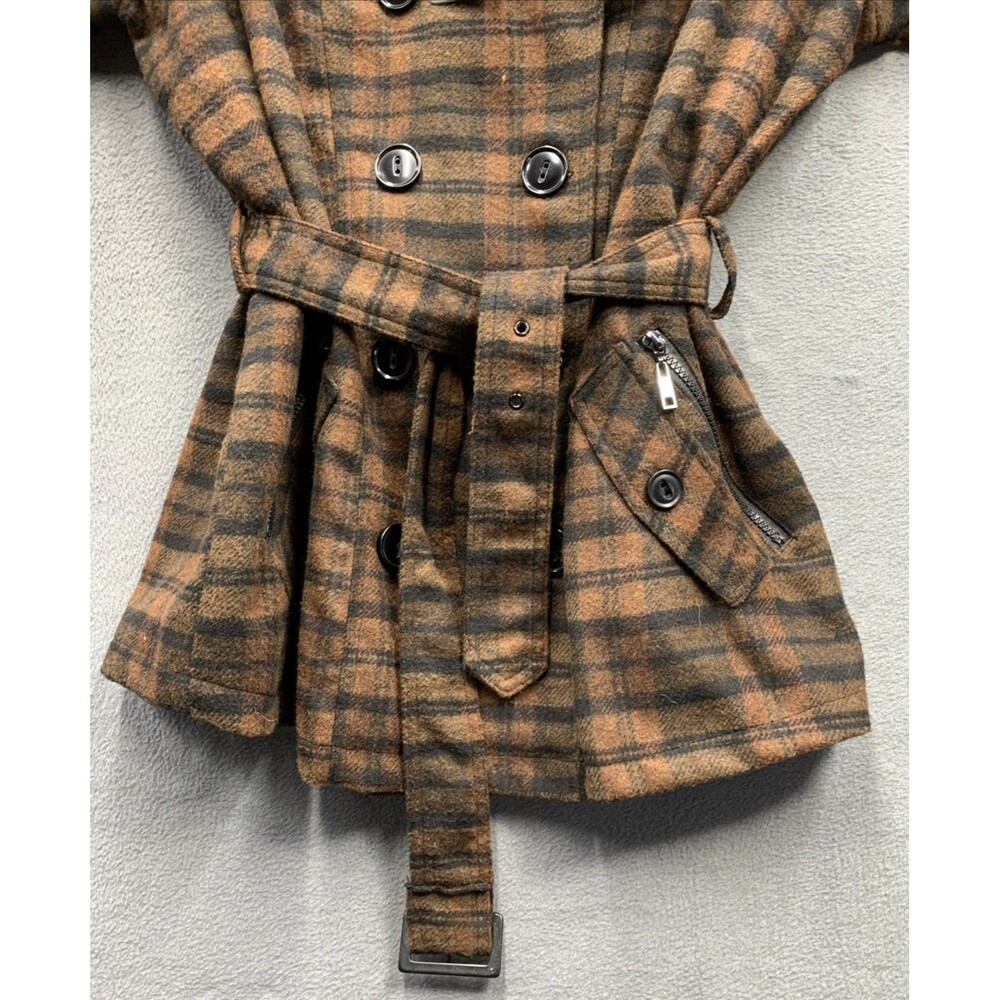 Urban Republic Collection Women's Jacket Plaid Check Belted Brown Size 1X NEW - Picture 12 of 16